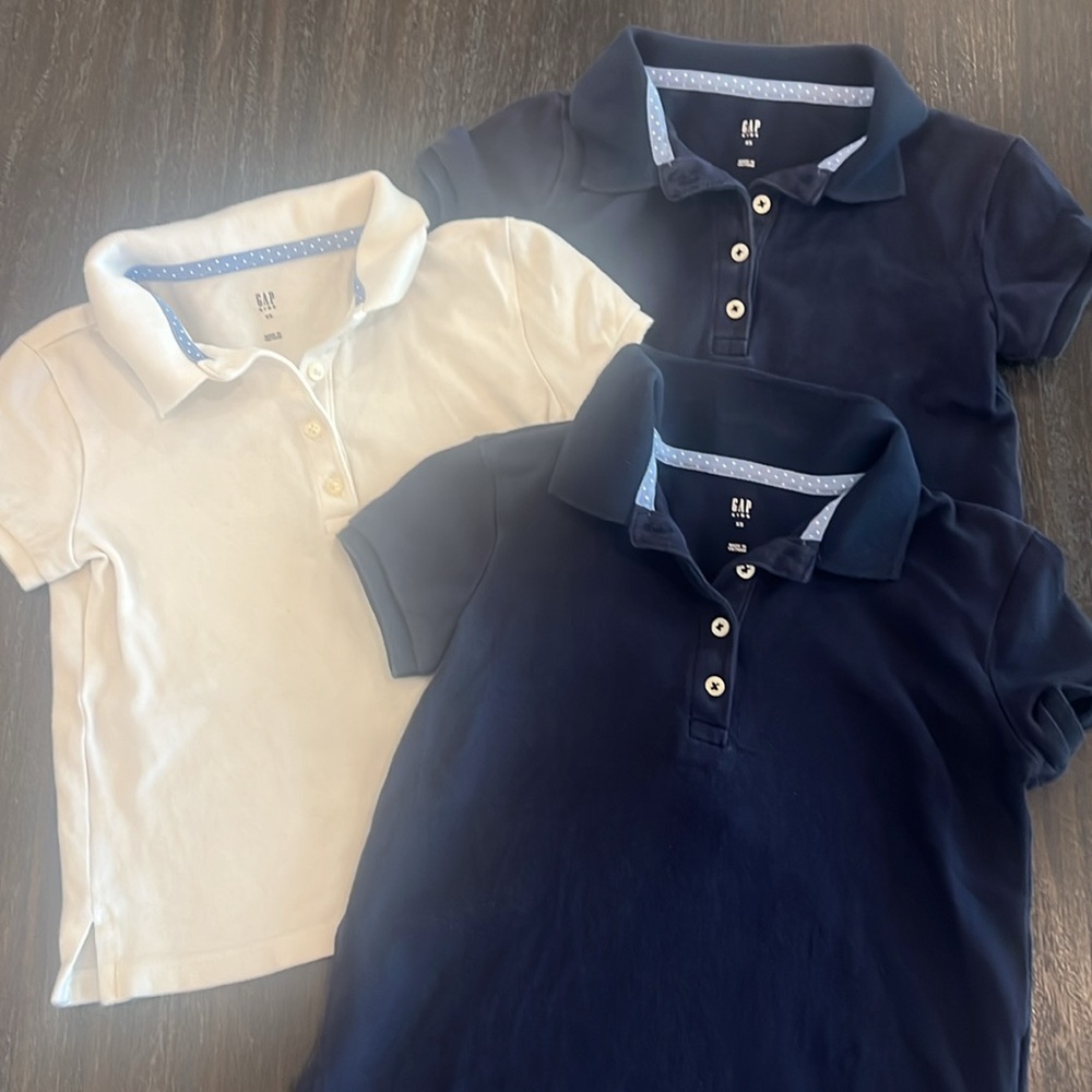 3 GAP Girls Uniform Tops XS